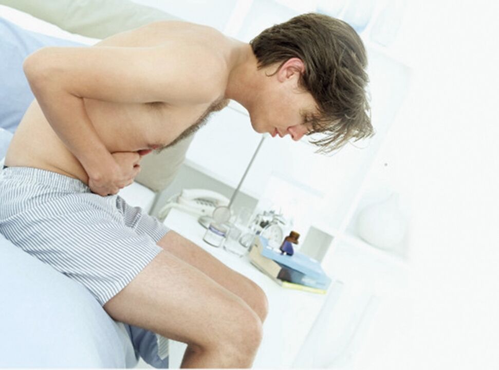 Dolore in un uomo con prostatite